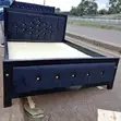 Superior Beds Kitanda cha Navy 5x6 chenye Tufting ya Diamond - 1