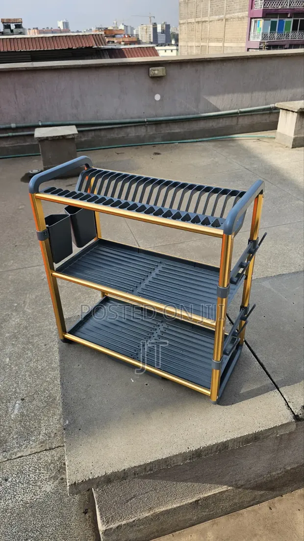 Premium 3-Tier Aluminium Dish Drainer - 1
