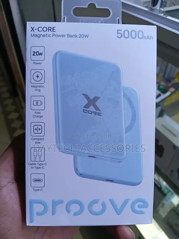 Proove X-Core 20W 5000mAh Power Bank ya Magnetic - Bluu Mwanga - 1