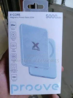 Proove X-Core 20W 5000mAh Power Bank ya Kufunga kwa Sumaku - Fedha