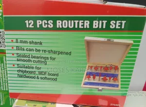 Seti ya Vipande 12 vya Router vya Kuni na Bearings Zilizofungwa