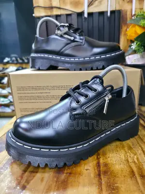 Dr. Martens 1461 Lace and Zip Leather Shoes