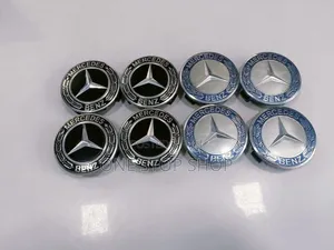 Replacement 4pc Mercedes-Benz Wheel Hub Caps with 3-Star Design