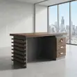 Golden Modern 1400mm Executive Office Desk - 1
