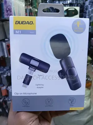 Dudao M1-B 2-in-1 Kipaza Sauti cha Lavalier - Nyeusi