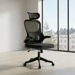 Kiti cha Ofisi cha Ergonomic Orthopedic - Kitambaa Nyeusi