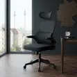 Kiti cha Ofisi cha Ergonomic Orthopedic - Kitambaa Nyeusi - 5
