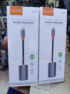 Vidvie 2-in-1 Type-C kwa Type-C Audio Adapter