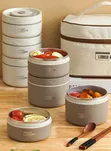 Sandwich Box ya 4-in-1 Inayoweza Kupangwa na Mfuko wa Kubeba - 4