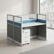 Two-Way Blue Modern Ergonomic Office Workstation - 1