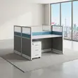Two-Way Blue Modern Ergonomic Office Workstation - 4