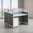 Two-Way Blue Modern Ergonomic Office Workstation - 5
