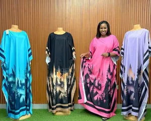 African Kaftan/Boubou Dress - Bright Pink