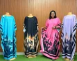 African Kaftan/Boubou Dress - Bright Pink - 1