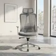 Kiti cha Ofisi cha Nyeupe cha Kitambaa chenye Kiti cha Juu cha Ergonomic - 2