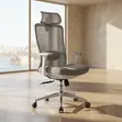 Kiti cha Ofisi cha Nyeupe cha Kitambaa chenye Kiti cha Juu cha Ergonomic - 3