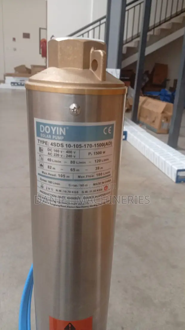 Doyin 1500W 2HP AC/DC Hybrid Solar Submersible Water Pump - 1