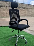 Kiti cha Ofisi Kinachoweza Kurekebishwa chenye Headrest & Mzunguko wa 360° - 1