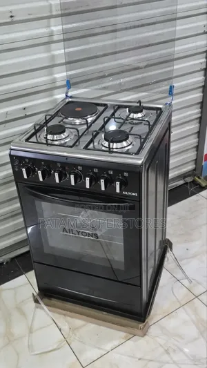 Ailyons Standing Cooker 50x50cm, 3 Gesi + 1 Umeme, Oven ya Umeme