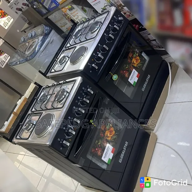 Black Globalstar 3+1 Gas Cooker with Electric Oven (50x55) - 1