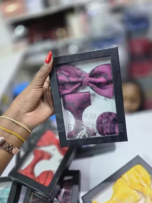 Set ya 4-in-1: Bowtie, Maua, Cufflinks, Pocket Square