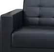 1-Seater Office Sofa - Black Leather - 4