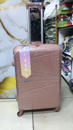 Rose Gold 25'' Medium Rubber Suitcase