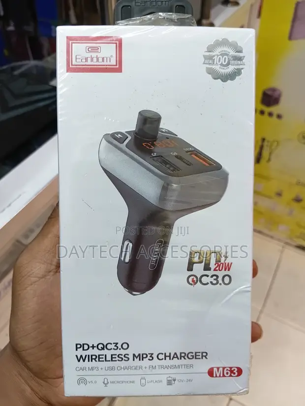 Earldom M63 Wireless MP3 Car Charger PD+QC3.0 - 1