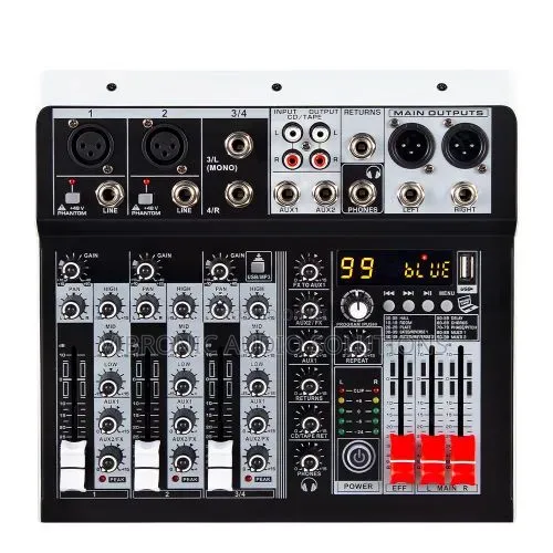 4-Channel Bluetooth Audio Mixer with USB - 1