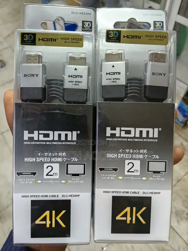 Sony 2M Flat High Speed HDMI Cable (DLC-HE20HF) - 1