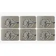 6-Piece Stainless Steel Adhesive Wall Hooks - 1