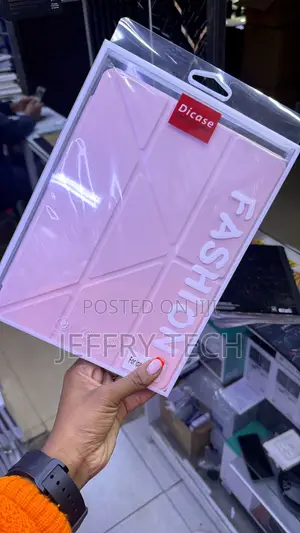 Dicase Origami Style Smart Folio Case kwa iPad 10th Gen (Pinki Mwanga)