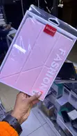 Dicase Origami Style Smart Folio Case kwa iPad 10th Gen (Pinki Mwanga) - 1