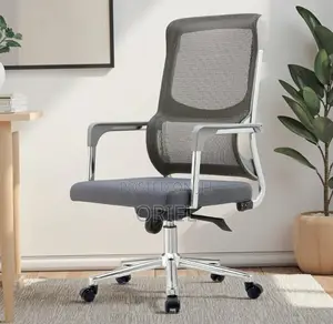 Modern Gray Mesh Office Chair