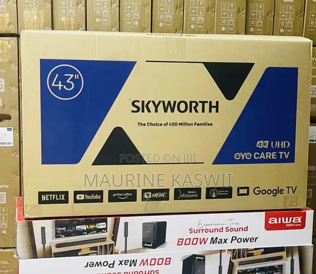 Skyworth 43" Google UHD TV 4K Frameless Bluetooth - 1