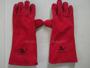Gloves Nene Nyekundu za Ngozi za Kulinda Mikono