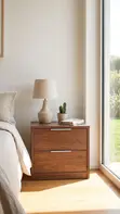 Quality Wooden Bedside Cabinet - 3