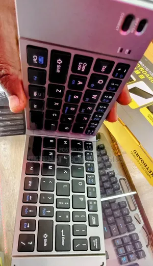 Kibodi ya Wireless Folding Bluetooth kwa Simu, Kompyuta Kibao, Kompyuta Mpya