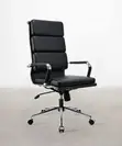 Office Chair: High-Back PU Leather Swivel Seat - 3