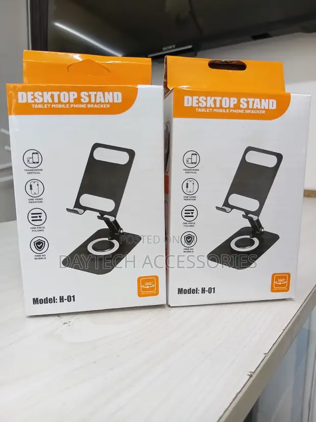 360° Rotating Foldable Desktop Phone & Tablet Stand - 1