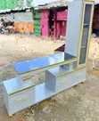 Executive Extended Marble-Coated TV Stand - 1