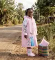 Frozen Themed Kids Raincoat with Backpack Space - 1