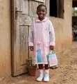 Frozen Themed Kids Raincoat with Backpack Space - 2