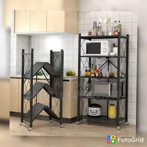 5-Tier Mobile Foldable Kitchen Rack - Big Size