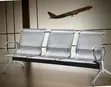 3-Seater Blue Leather Padded Office Waiting Bench - 4
