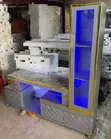 Executive Extended TV Stand yenye Grey Marble Coating - 1