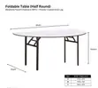 Round Banquet Foldable Outdoor Meeting Table - 3