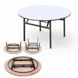 Round Banquet Foldable Outdoor Meeting Table - 5