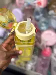 Yellow 900ml Shuiyinzi Square Sports Water Bottle - 1