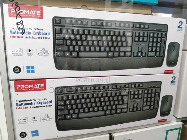 Promate ProCombo-14 Ergonomic Wireless Keyboard Mouse Set - 1